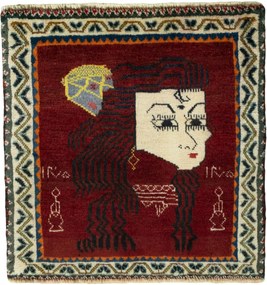 Gabbeh Tappeto persiano 60x60 Rosso (Iran) Annodato A Mano