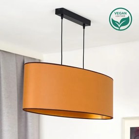 Duolla - Lampadario a sospensione con filo OVAL VEGAN 2xE27/15W/230V marrone