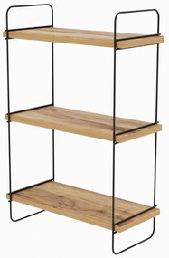 Scaffale a castello in rovere decorato in colore naturale 40 cm Pulalis - Kalune Design