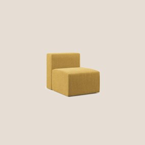 Nettuno modulo poltrona centrale in morbido tessuto bouclè T07 giallo