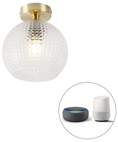 Lampada da soffitto Art Déco intelligente in ottone con Wi-Fi A60 - Sphere