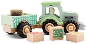 Trattore con rimorchio e carico