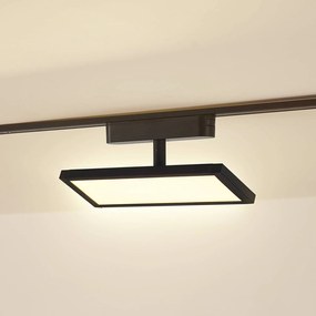 Pannello LED Lindby 48V Lumaro, nero, alluminio, lunghezza 20cm, dimmerabile