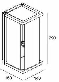 Gardino LX1466 - Applique da esterno MELISSA 1xE27/15W/230V IP54