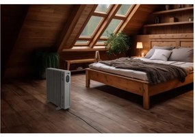 Sencor - Radiatore ad olio con 13 elementi 1000/2500W/230V bianco + telecomando