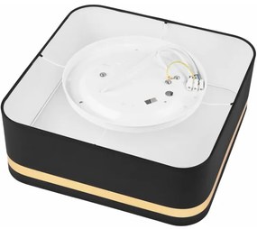 Plafoniera SIRJA SQUARE 2xE27/60W/230V 35x35 cm nero