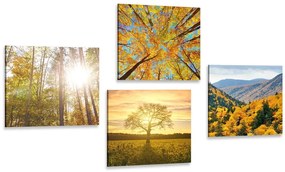Set di quadri – Incanto del paesaggio autunnale