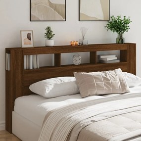 Testiera Led Rovere Marrone 200x18,5x103,5 Cm Legno Multistrato /