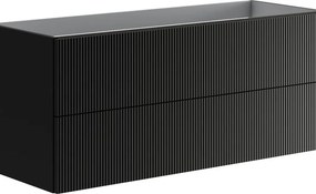 Mobile da bagno sospeso sotto lavabo Opera 2 cassetti ideale per doppia vasca L119.5 x H50 x P45.5cm antracite opaco