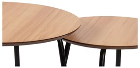 Set di tavolini rotondi Luke di colore neutro 2pz, ø 55 cm - Bonami Essentials