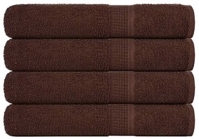 Asciugamani Per Sauna 4 Pz Marrone 80x200cm 360g/m² 100% Cotone /