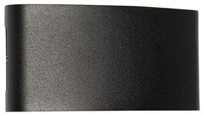 Lampada da parete per esterni nera con LED 6 luci IP54 - Silly