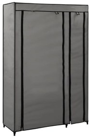 Armadio Pieghevole Grigio 110x45x175 Cm İn Tessuto /