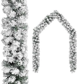 Ghirlanda Natalizia Con Neve Verde 20 M İn Pvc /