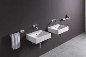 Lavabo 50,5x45 sospeso o da appoggio in ceramica con troppopieno Bianco Matt Cool 001246003 Nic