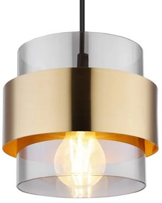 Globo 15560H - Lampadario a sospensione con filo MILEY 1xE27/60W/230V nero/ottone