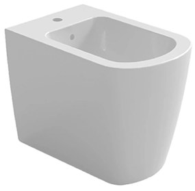 Bidet a Terra Azzurra Ceramica "Aurea" Bianco Lucido