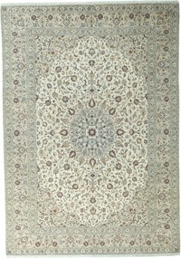 Kashan Tappeto 360x250 Beige (Iran) Annodato A Mano