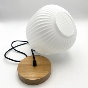 Lampadario a sospensione con filo HARMONY 1xE27/15W/230V diametro 20 cm bianco/quercia