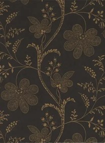 Tapete Bedford Square von Little Greene - Ebony Gold