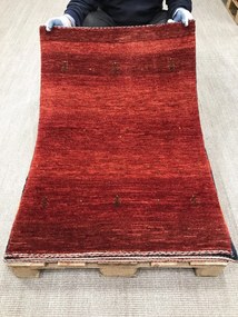 Loribaft Tappeto 80 x 110 Rosso (Iran) Annodato A Mano