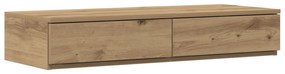 Struttura letto con contenitore  rovere artigianale
