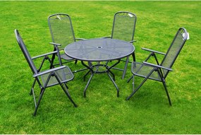 Sedia da giardino in metallo nero - Rojaplast