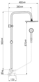 RAV Slezák CO182.5/7 - Set doccia con miscelatore COLORADO, cromo lucido
