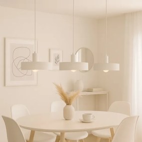 Lampadario a sospensione ARCANE con cavo 3xE27/60W/230V bianco