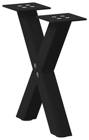 Gambe Tavolino Da Caffè A X 2 Pz Nero 37x(30-31) Cm İn Acciaio /