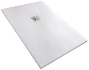 Piatto doccia SLATE 80X120 bianco effetto pietra mineralmarmo ardesia