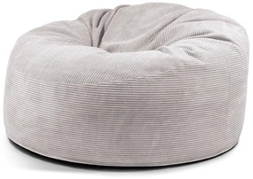 Puof a sacco grigio chiaro con rivestimento in velluto a coste Om 135 – SLOWDOWN