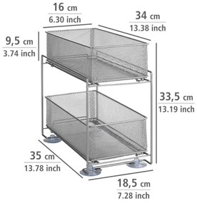 WENKO 53140800 - Mensola GIOMA 35x33,5 cm argento