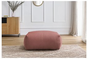 Poggiapiedi in rosa chiaro con rivestimento in velluto a coste Voltaire – Bobochic Paris