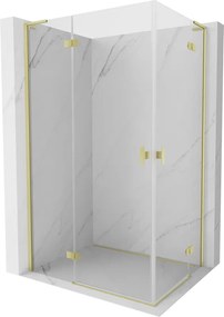 Mexen Mist-H L Duo cabina doccia a battente sinistra 110 x 90 cm, trasparente, oro spazzolato - 8A5L-110L-090P-55-00