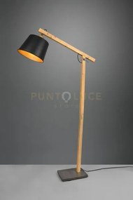 Harris piantana diffusore metallo nero interno oro con struttura in...