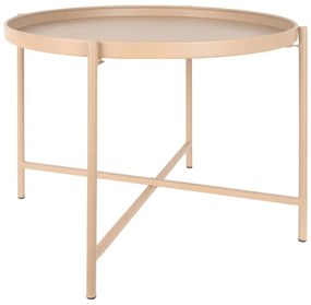 Tavolino da salotto rotondo beige in metallo ø 50 cm Meseta – Leitmotiv
