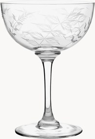 Set di 6 coppe champagne in cristallo soffiato Fern