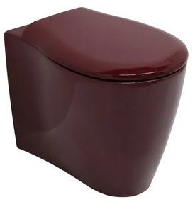 Vaso WC filomuro OLYMPIA CERAMICA soft melanzana, sedile incluso P 55 x L 36 x H 42 cm