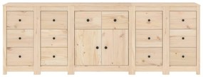 Credenza 230x35x80 cm in legno massello di pino