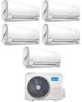 Climatizzatore Condizionatore Midea Penta Split Inverter serie BreezeleSS+ 9+9+9+12+12 con M5O-42FN8-Q R-32 Wi-Fi Integrato 9000+9000+9000+12000+12000 - Novit