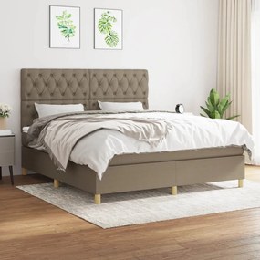 Giroletto A Molle Con Materasso Tortora 160x200 Cm İn Tessuto /