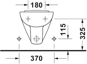 Duravit 22371500002 - Bidet sospeso D-CODE in ceramica, bianco lucido