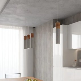 Sollux SL.0967 - Lampadario a sospensione con filo ZANE 3xGU10/40W/230V calcestruzzo/legno