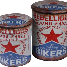 Pouf Bikers  multicolore 45 x 37 cm