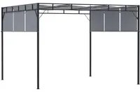 EASYCOMFORT Gazebo a Pergola 3x3m in Acciaio con Tettuccio Scorrevole e 8 Picchetti Inclusi