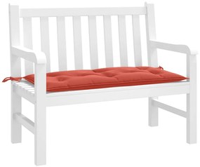 Cuscino Panca Giardino Rosso Mélange 100x50x7 Cm Tessuto /