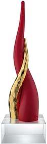 Bongelli preziosi Corno portafortuna Intrecciato base elegante h 38 - varie colorazioni ROSSO ORO