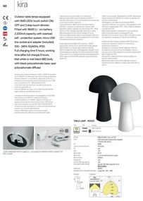 Redo 90438 - Lampada dimmerabile a LED con controllo touch KIRA, 4,7 W, 230 V, 2200 mAh, bianco