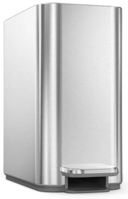 Cestino per rifiuti in acciaio con piedini in argento opaco 5 l - simplehuman